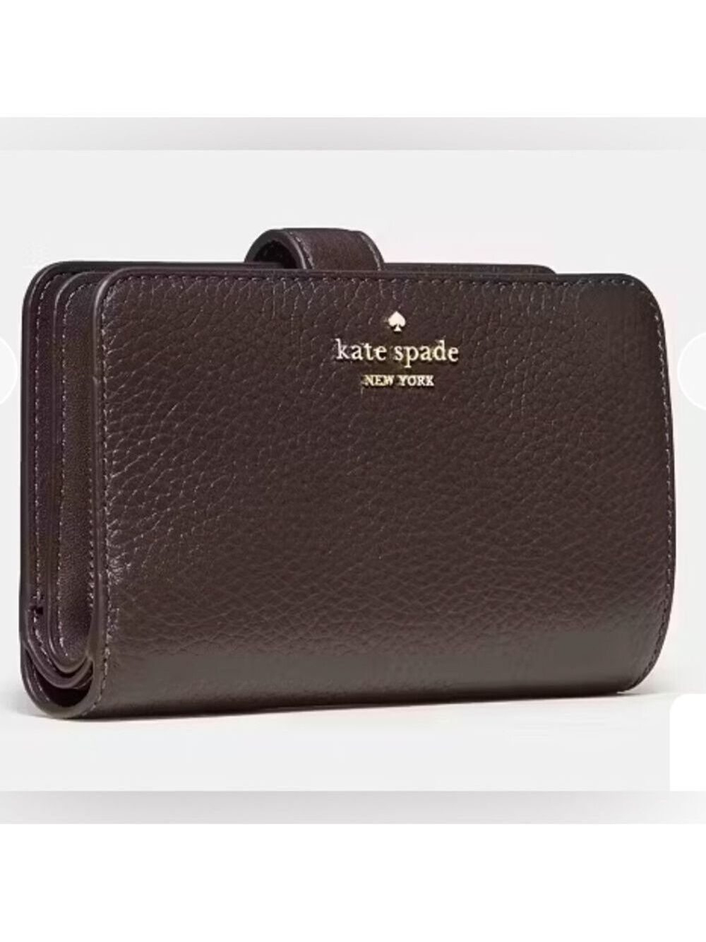 Kate Spade Brown Leather Bifold Wallet Hot Fudge NWT